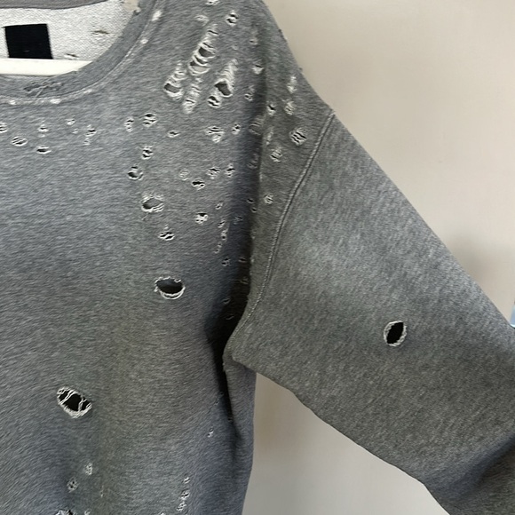 RtA sweatshirt features a crew neckline w/ distressing and a relaxed fit. Size S - Picture 5 of 9